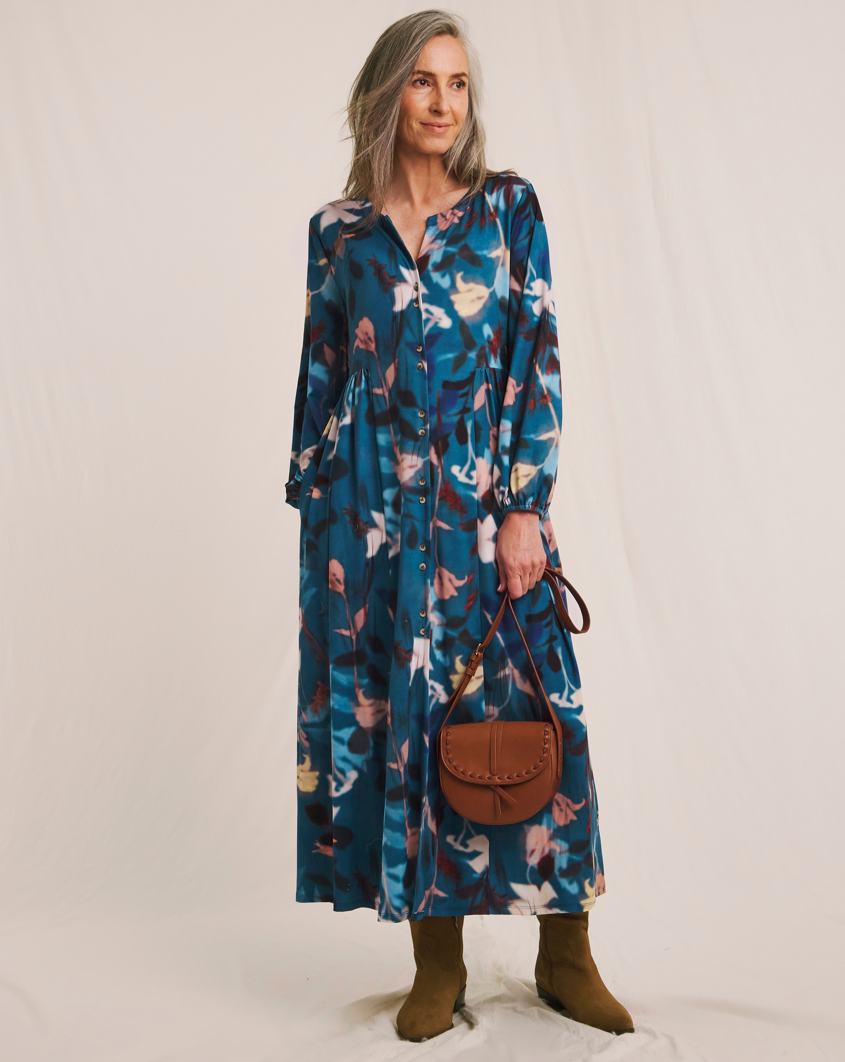 Julipa Button Through Jersey Midi Dress