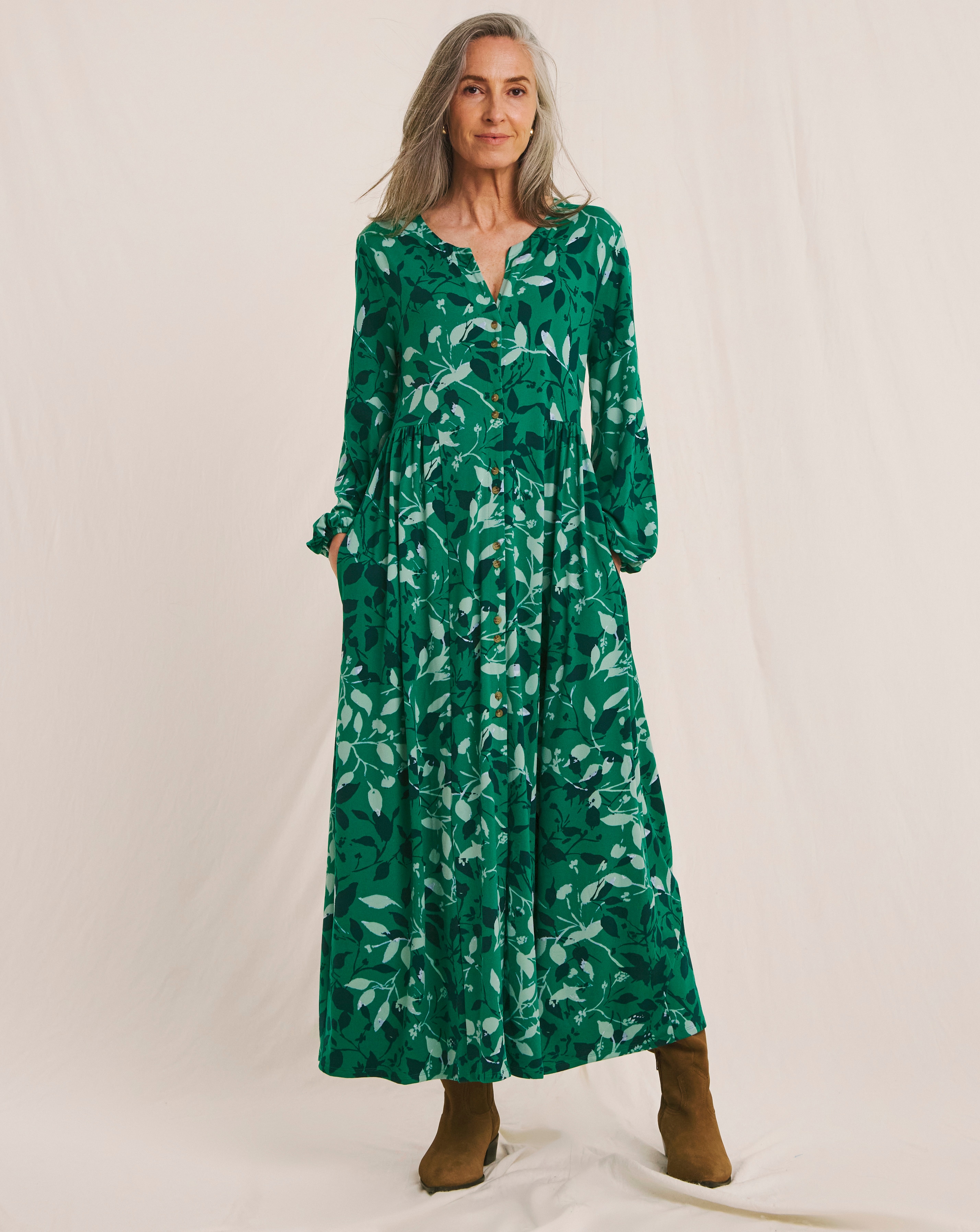 Julipa Button Through Jersey Midi Dress