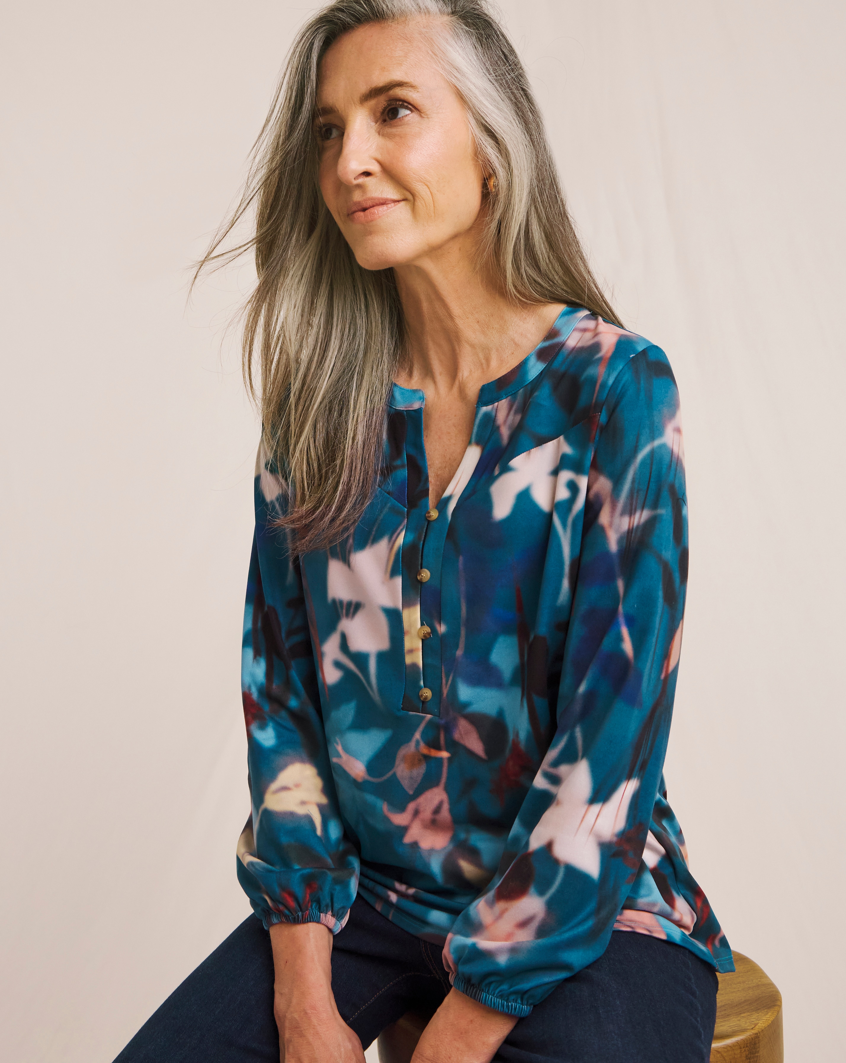 Julipa Printed Jersey Blouse