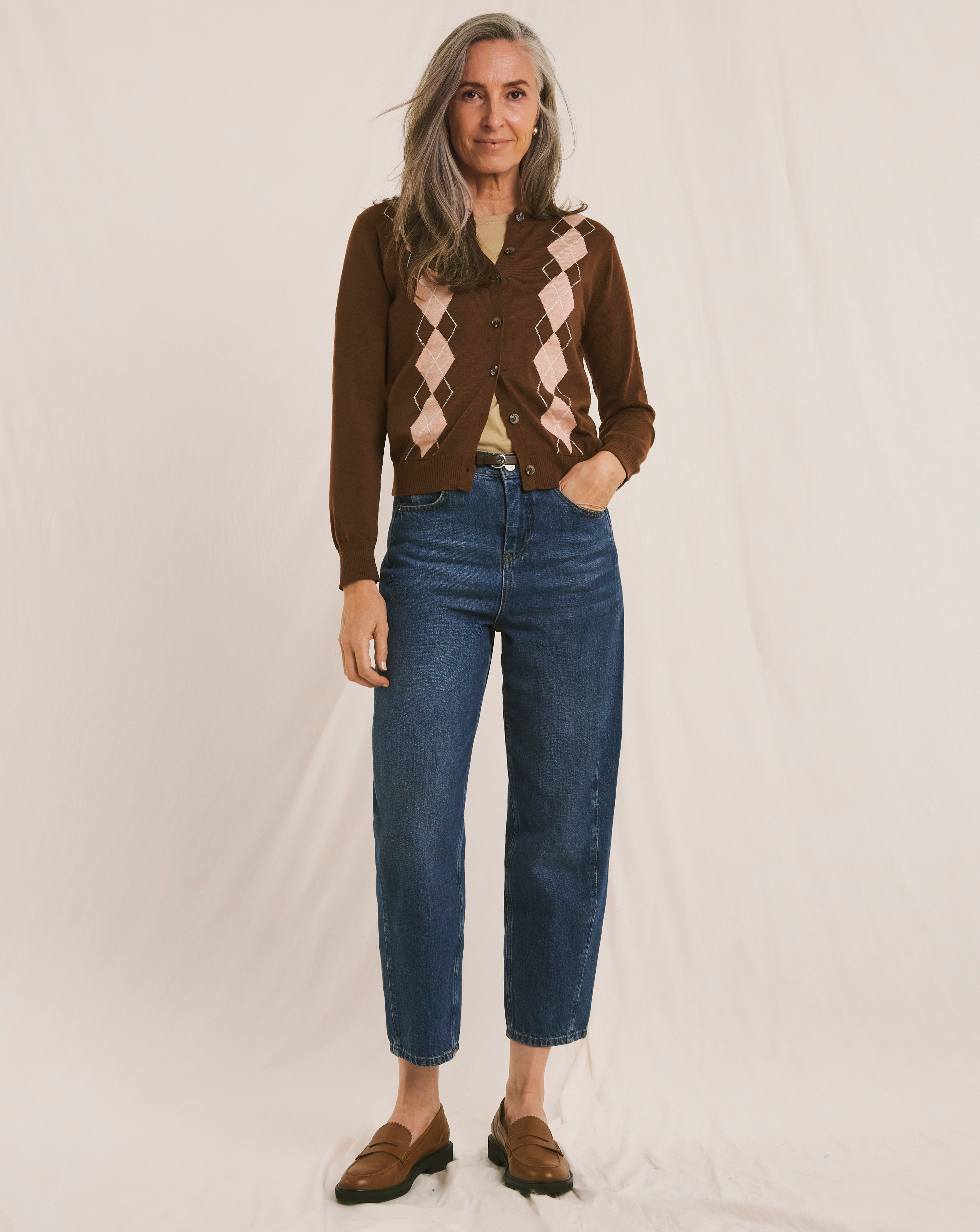 Julipa Argyle Supersoft Cardigan