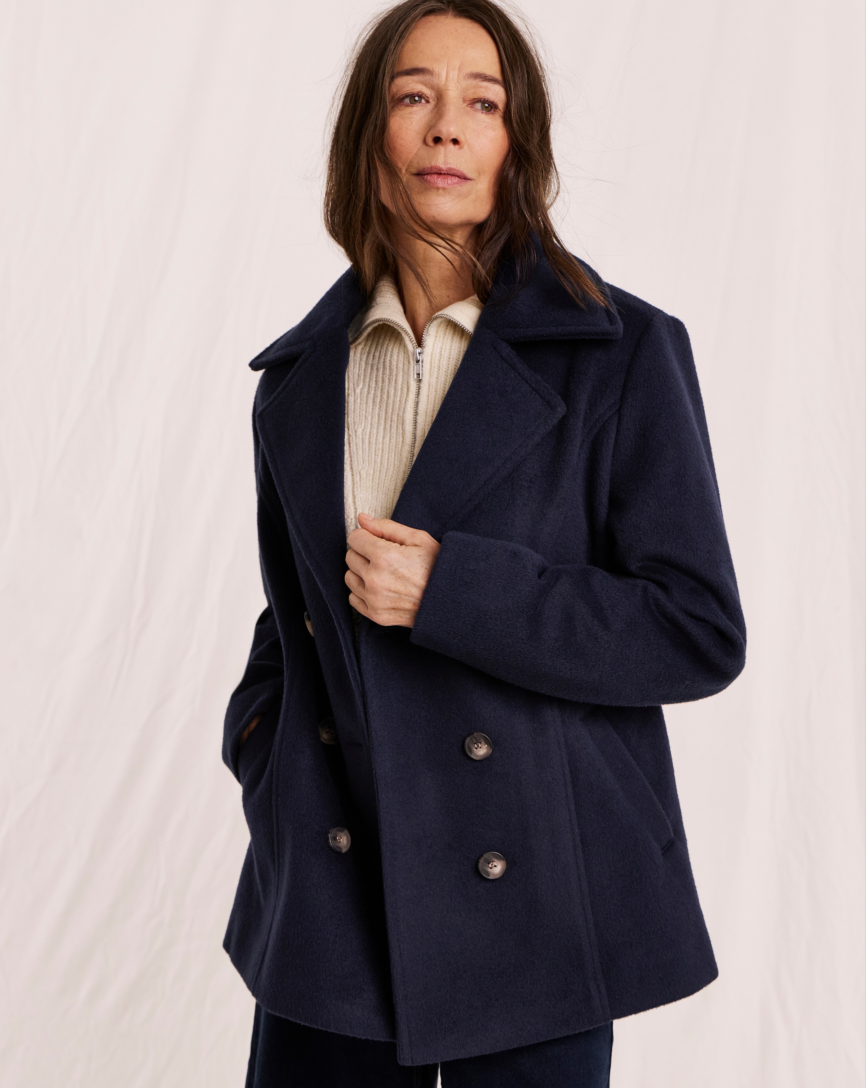 Julipa Brushed Pea Coat