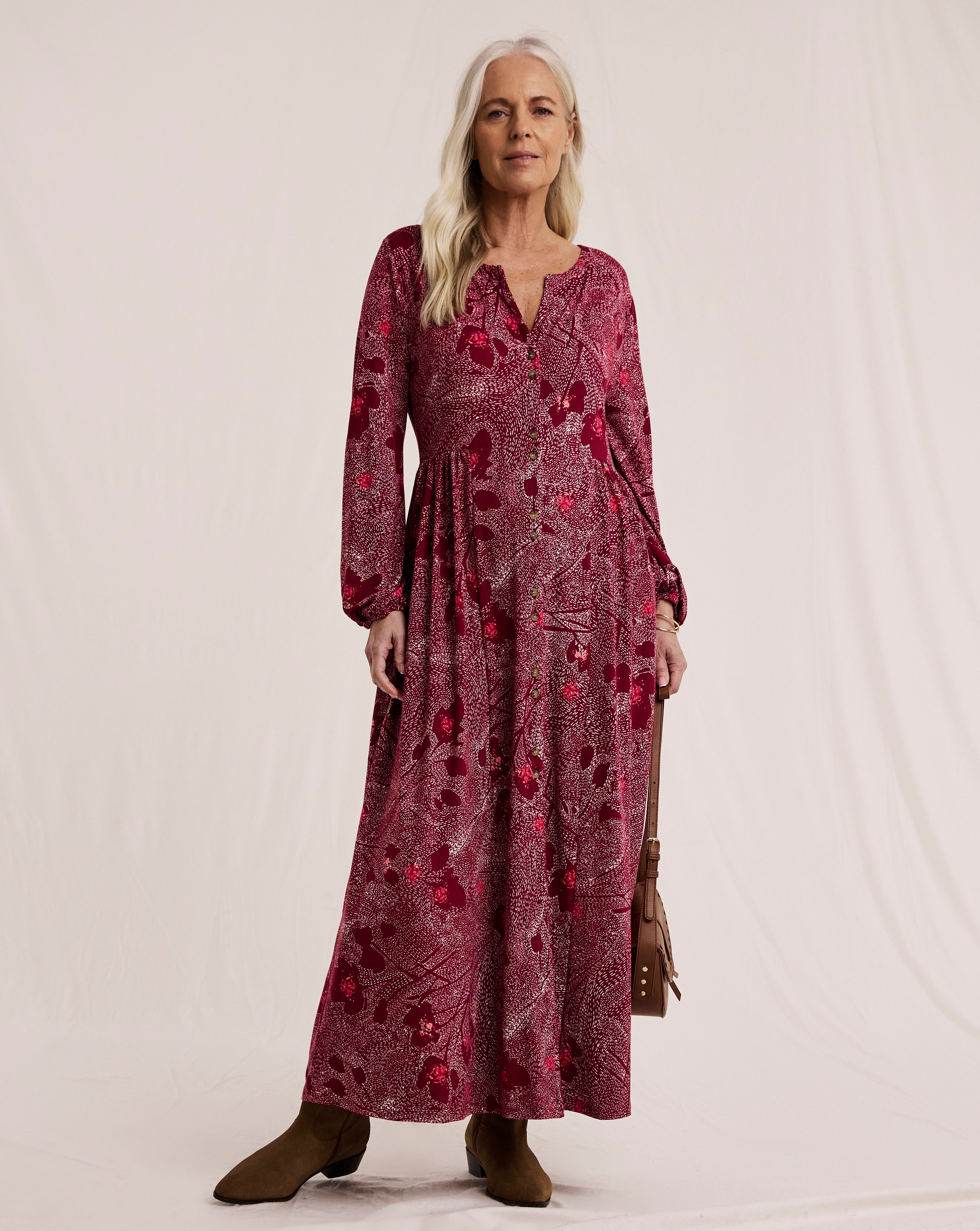 Julipa Button Through Jersey Midi Dress