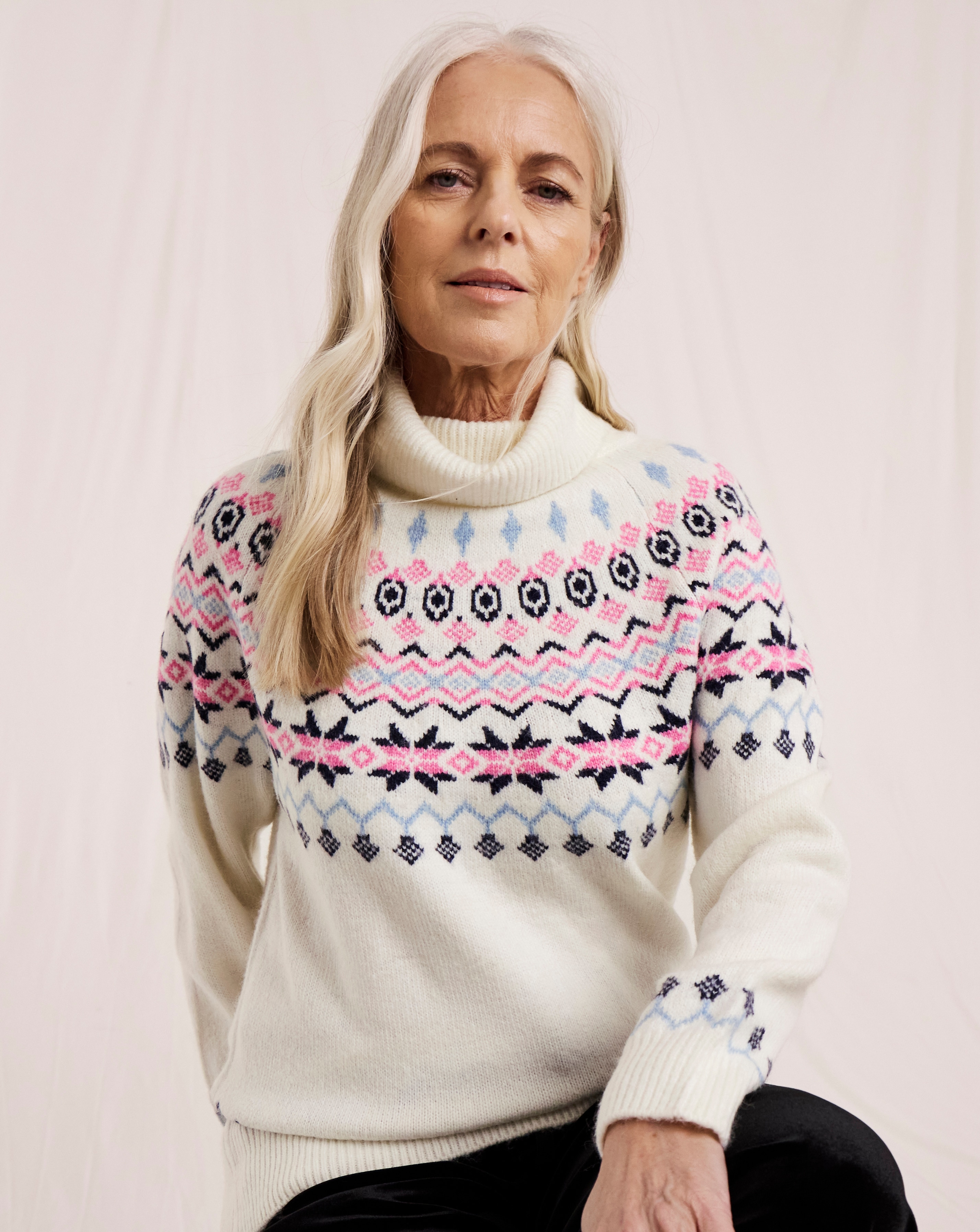 Julipa Roll Neck Fairisle Jumper