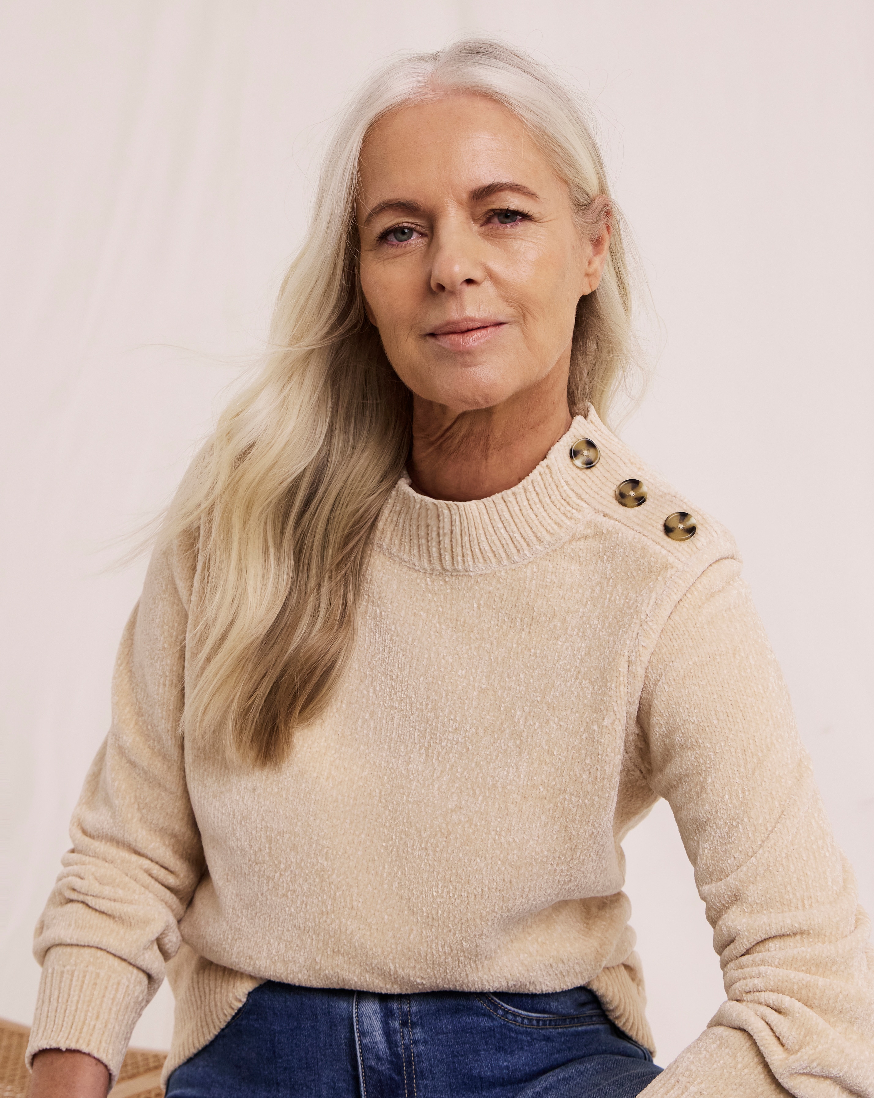 Julipa Button Neck Chenille Jumper