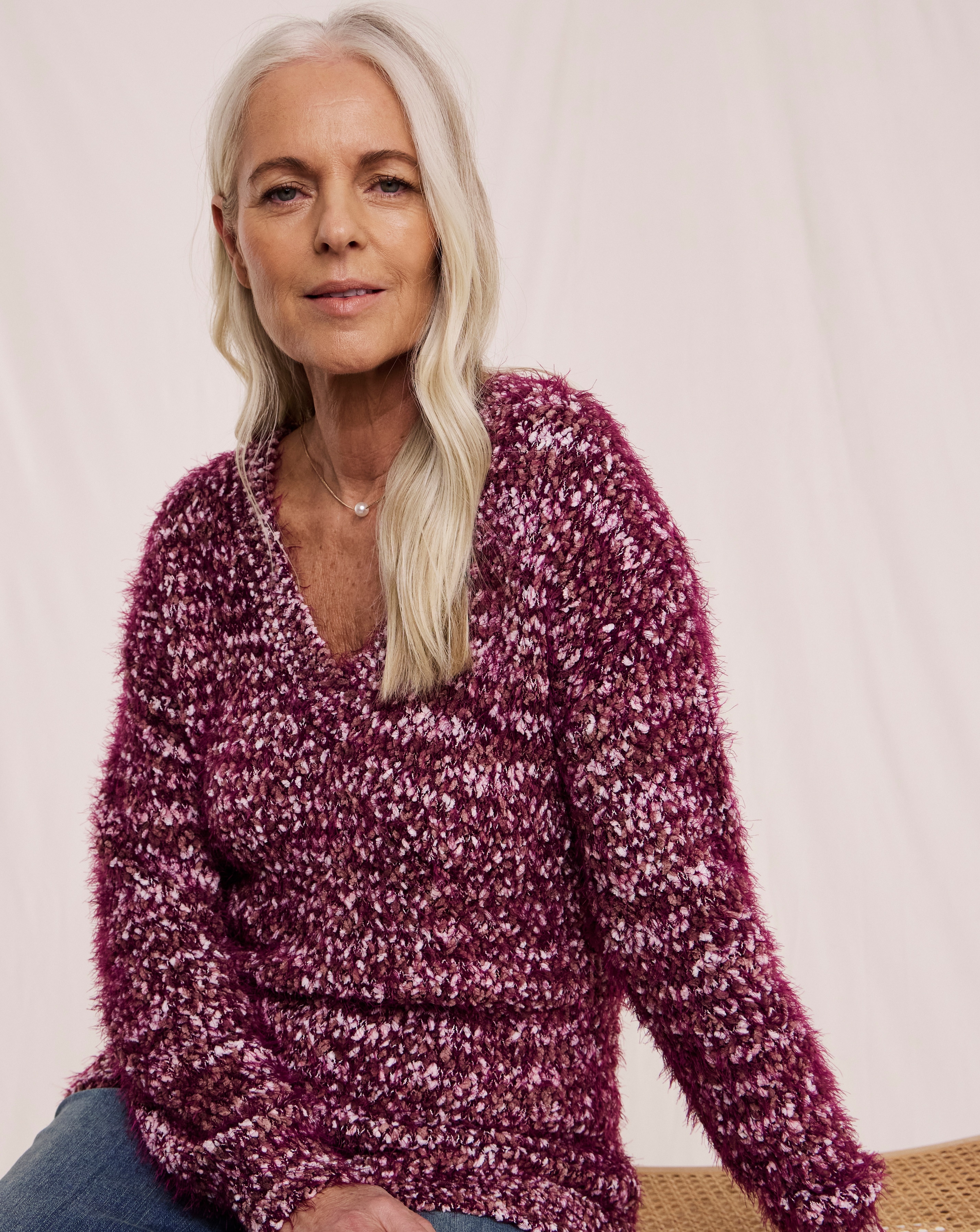 Julipa V Neck Popcorn Jumper