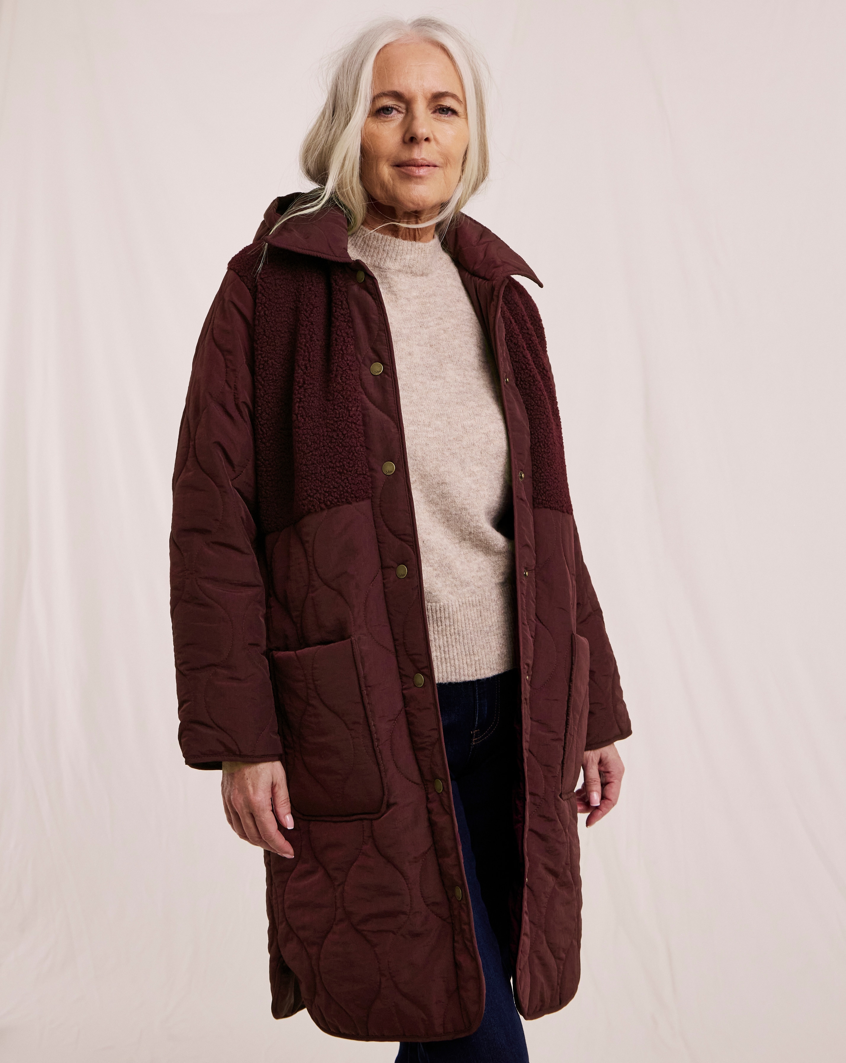 Julipa Borg Quilted Long Coat