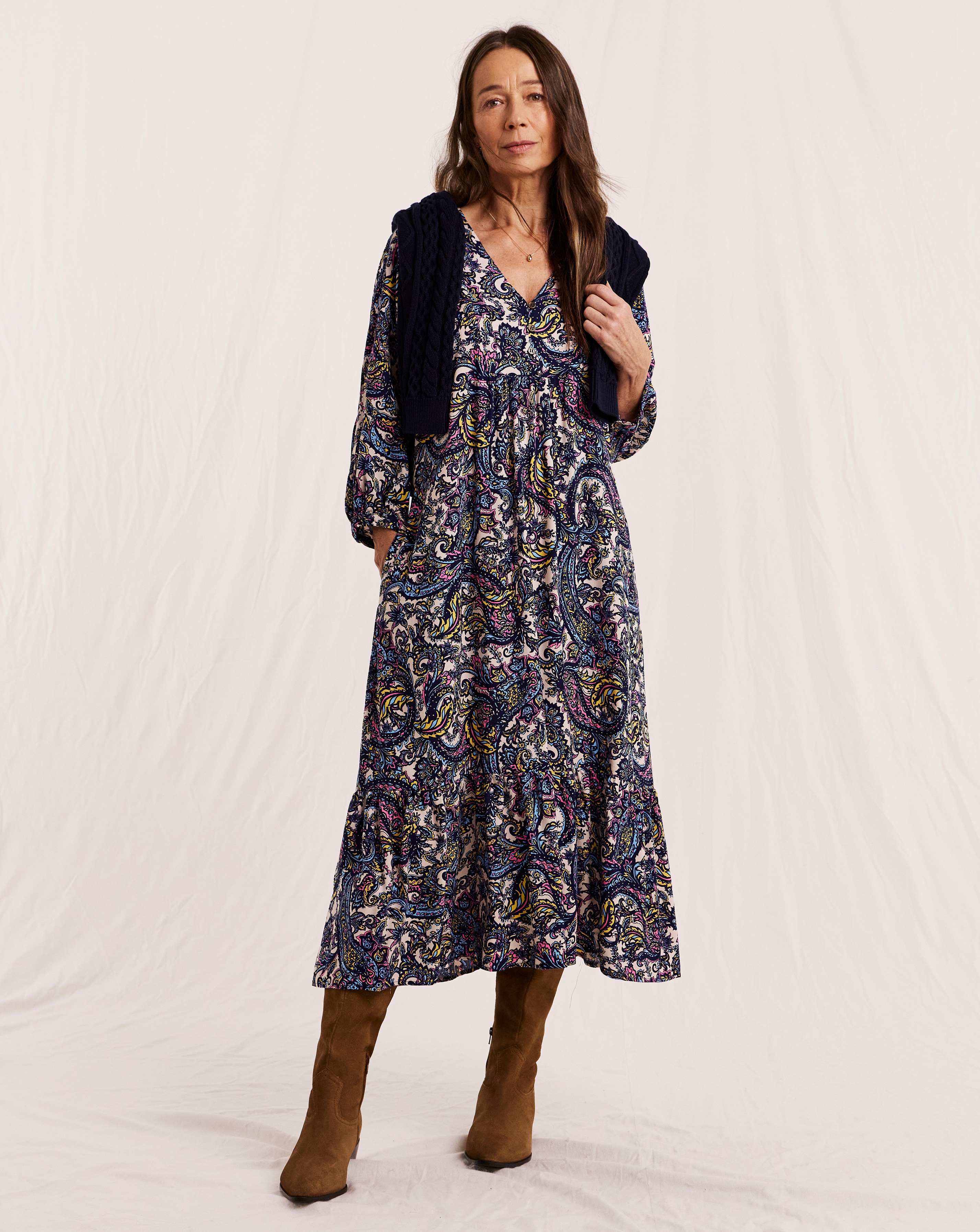 New In - Julipa Printed Tiered Midi Dress