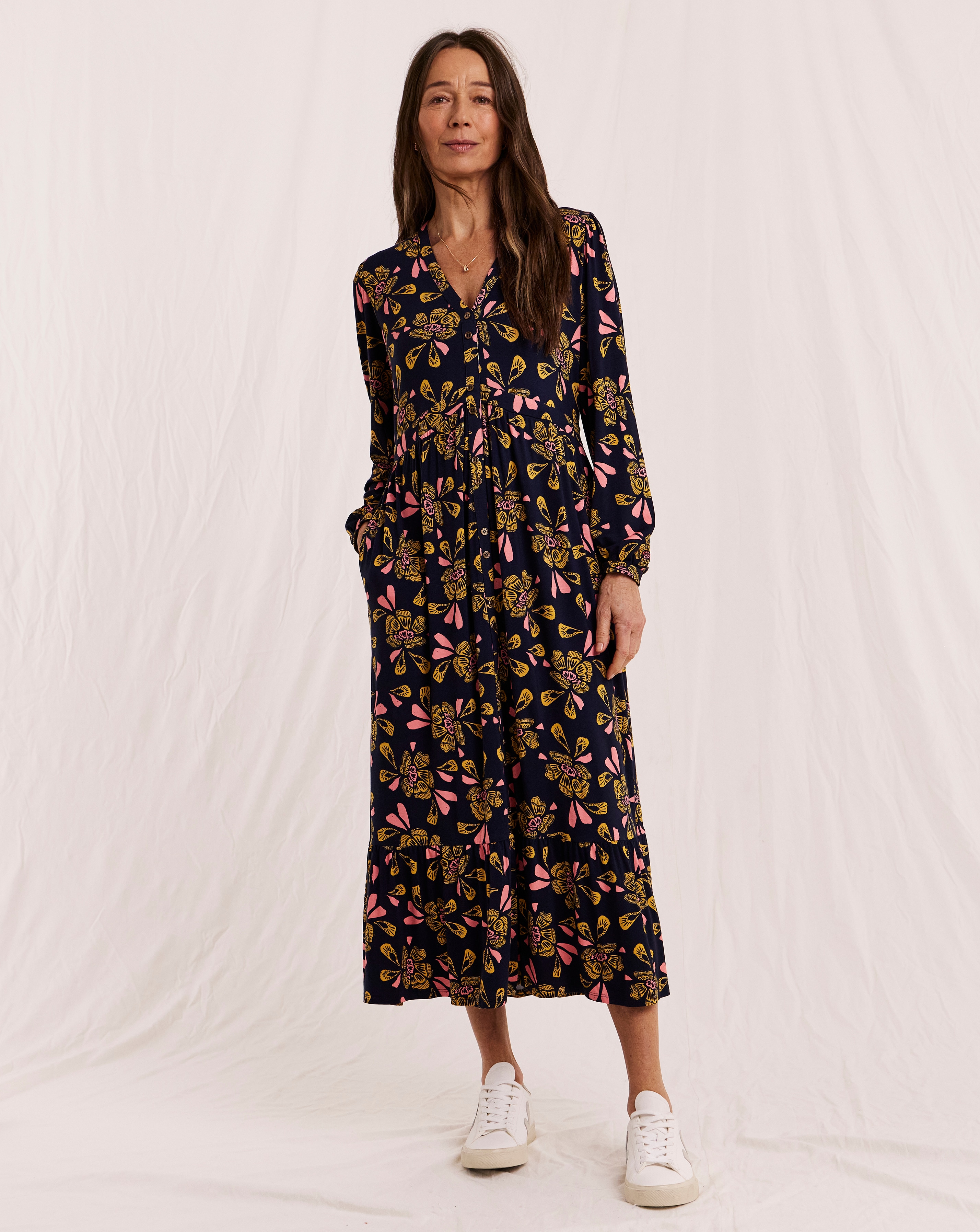 New In - Julipa Button Jersey Midi Dress
