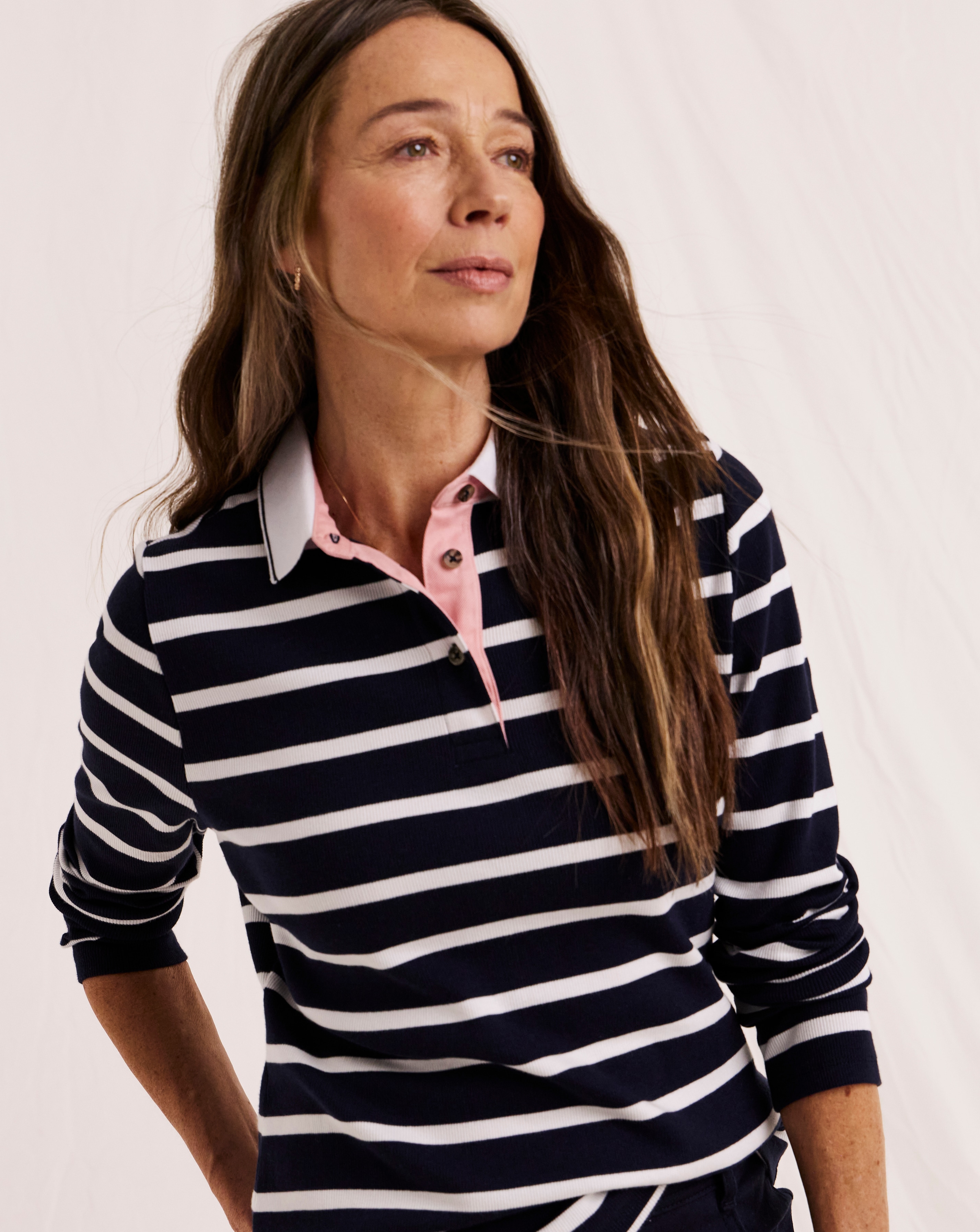 New In - Julipa Ribbed Stripe Rugby Top