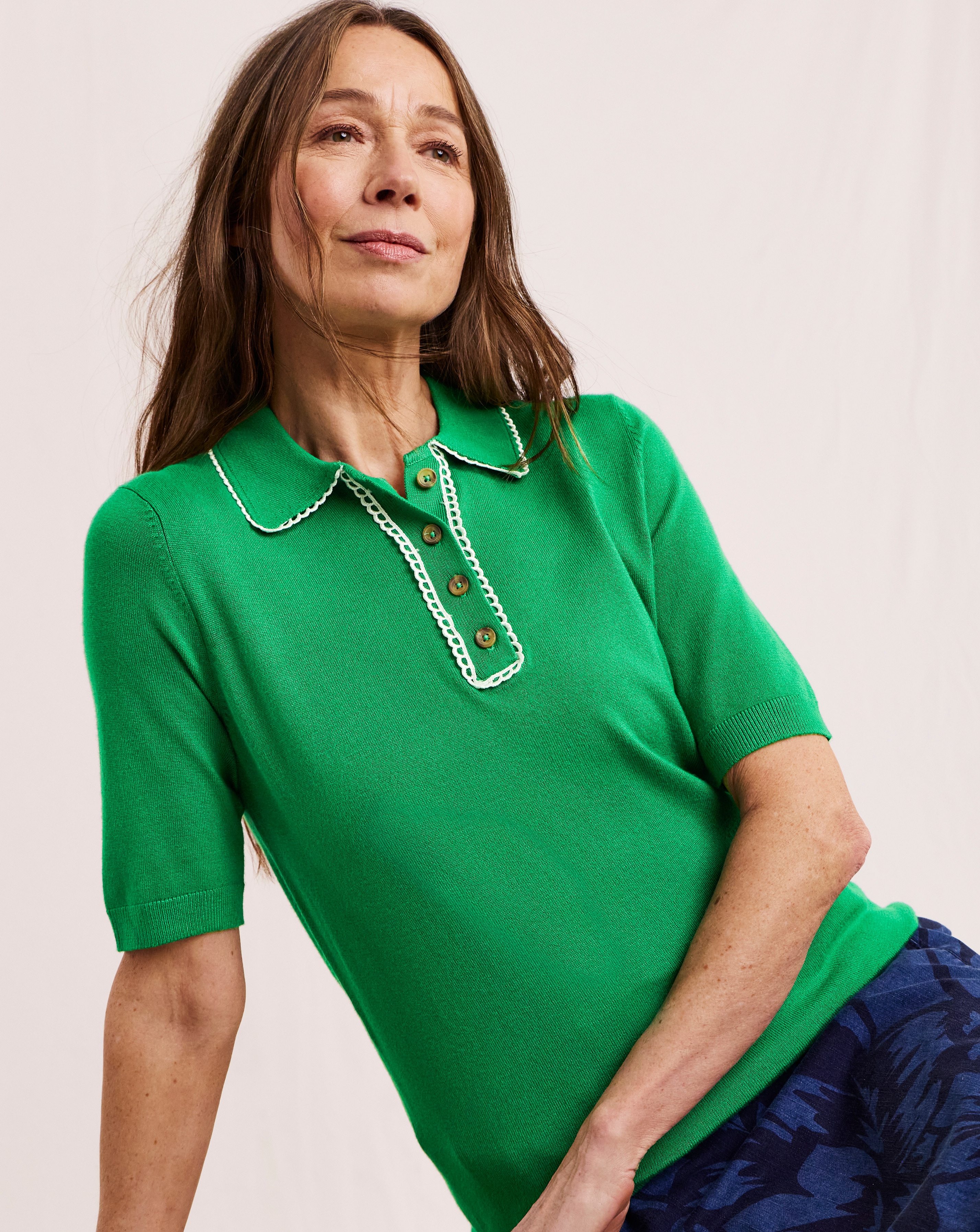 Julipa Scallop Trim Henley