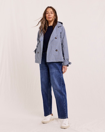 Julipa Check Print Short Trench