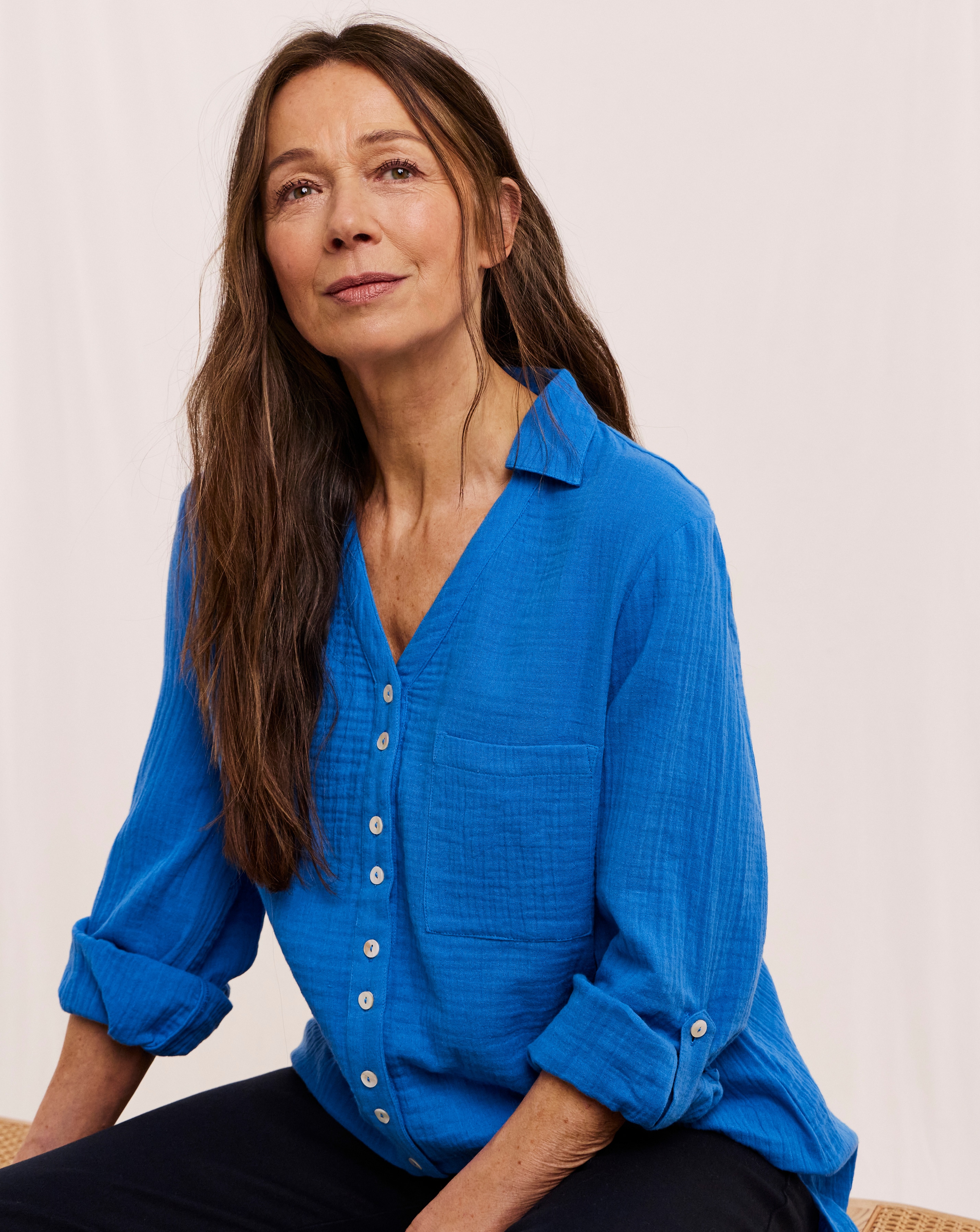 New In - Julipa Longline Cheesecloth Shirt