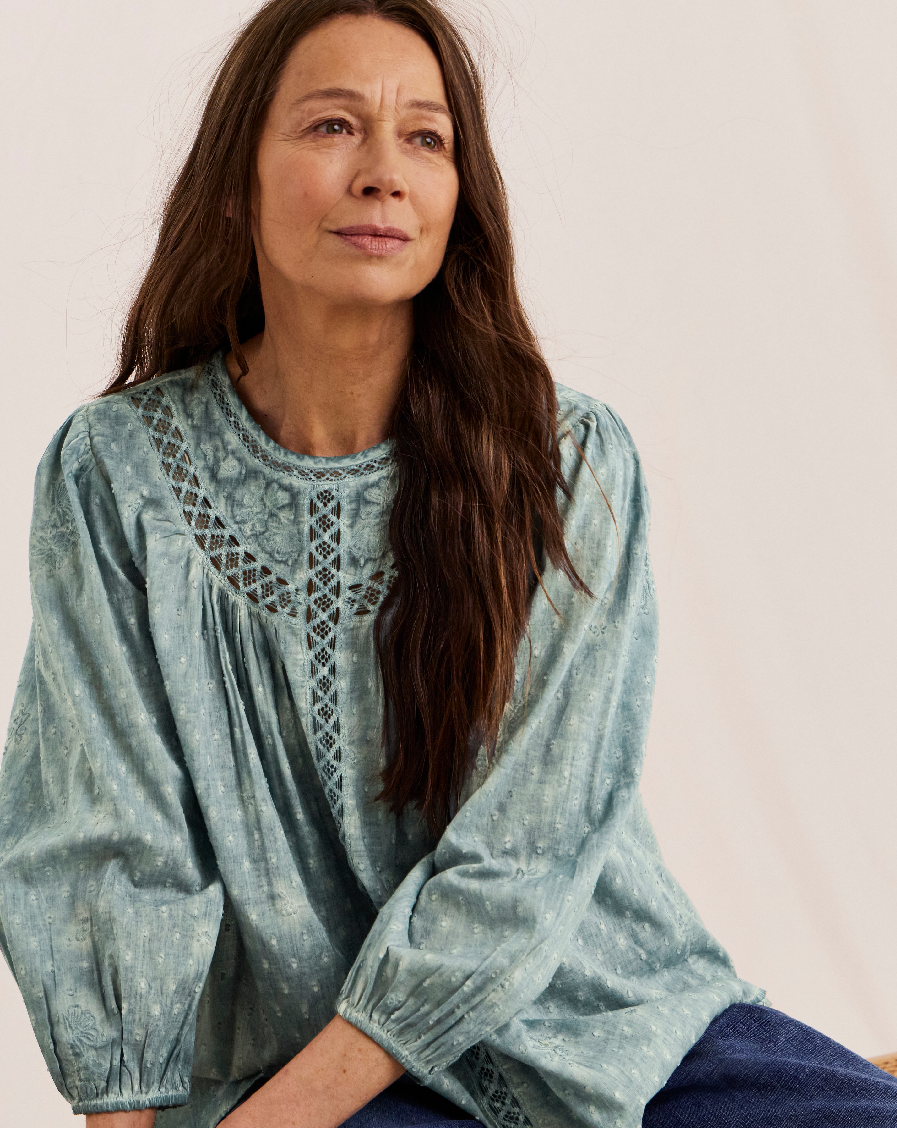 New In - Julipa Textured Trim Detail Blouse