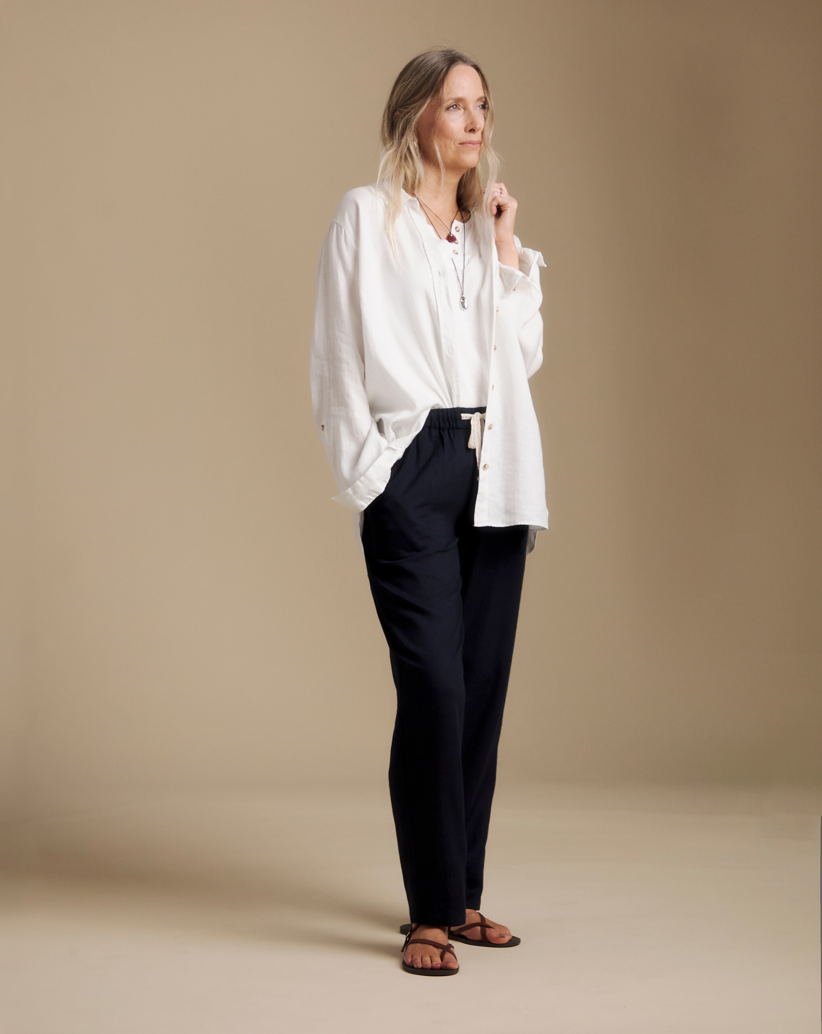 New In - Julipa Tapered Linen Trousers