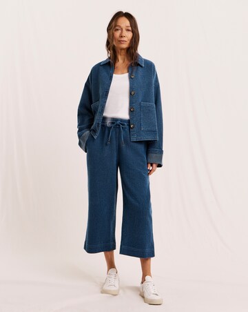 Julipa Denim Stitch Pull On Crop Trouser