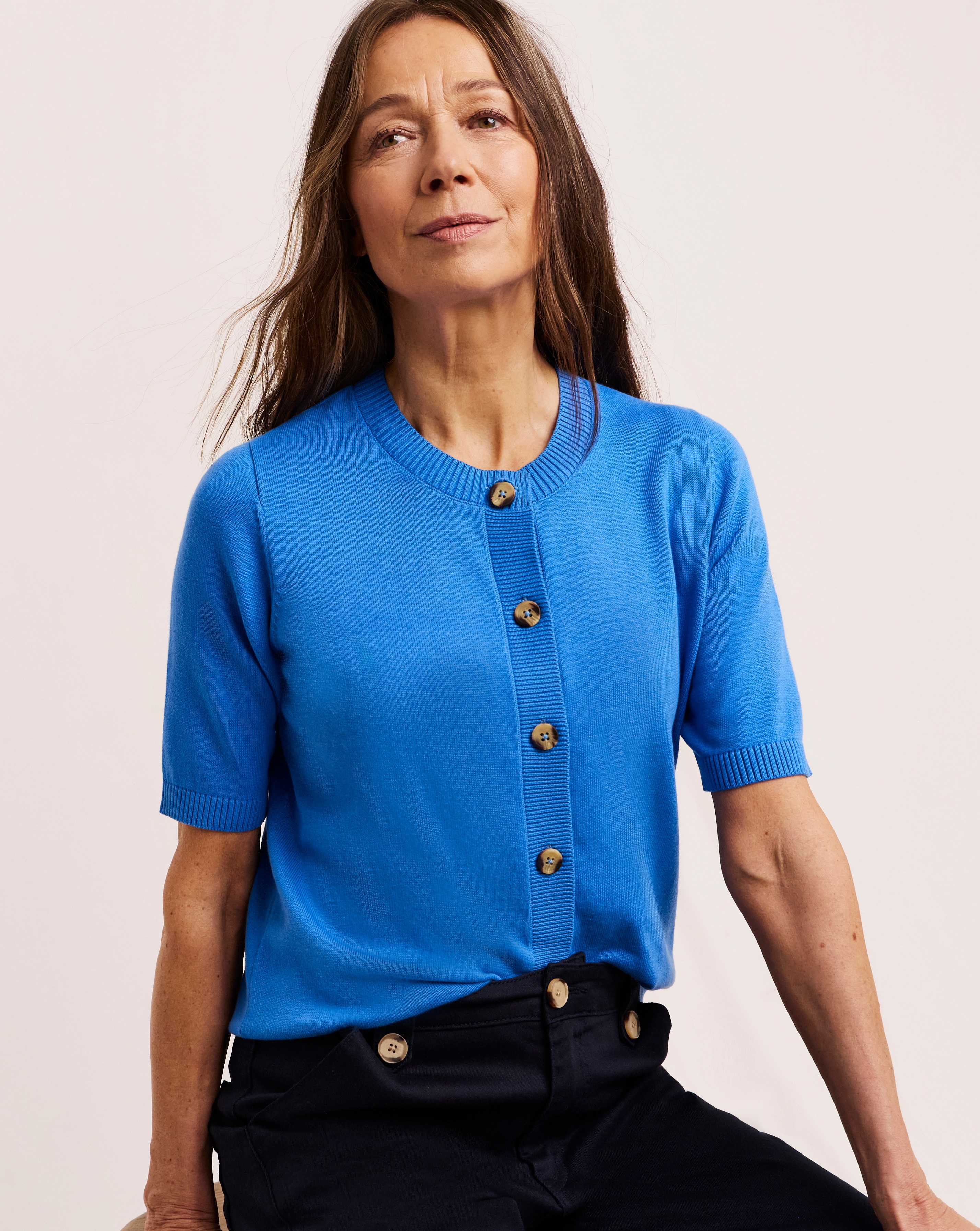 New In - Julipa Short Sleeve Cotton Cardigan