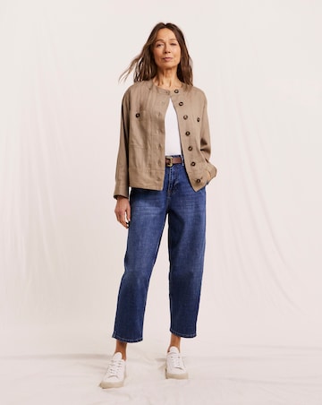 Julipa Petite Linen Tie Detail Jacket