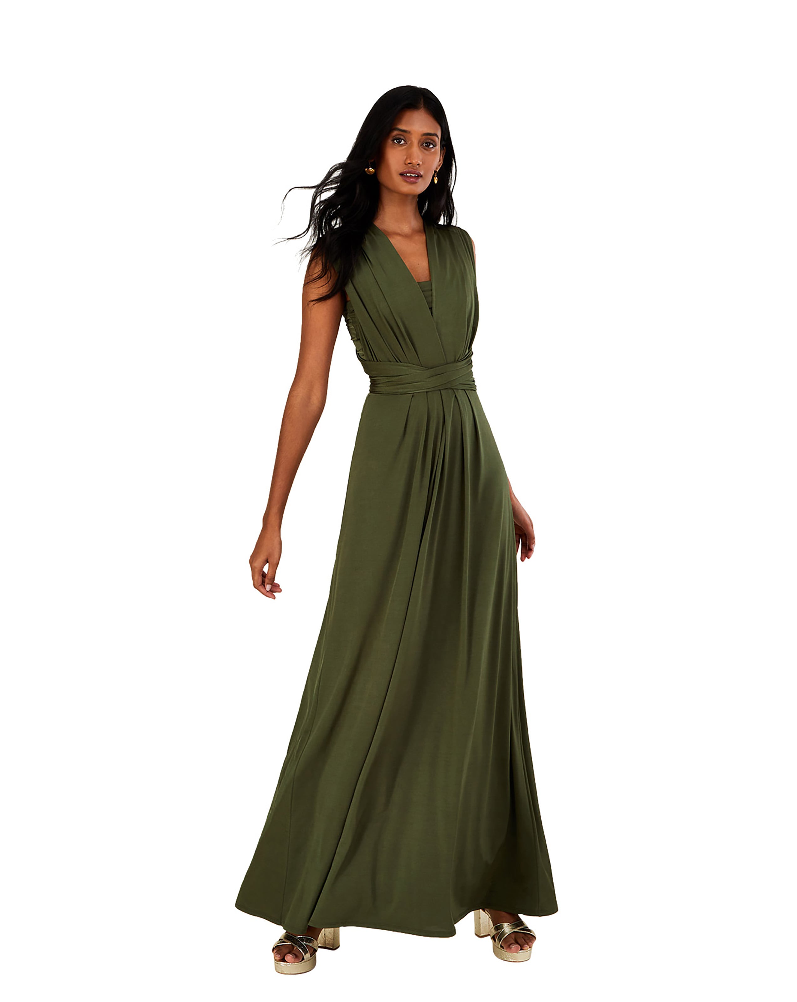 Monsoon Thea Twist Me Tie Maxi Dress