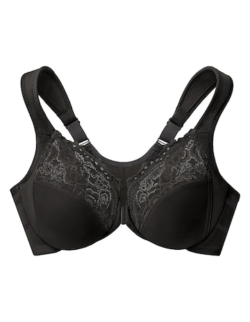 Glamorise Plus Size WonderWire Posture Back Lace Bra 1255
