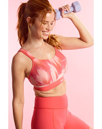 Panache Boundless Pink Abstract Moulded Non Wired High Impact Sports Bra