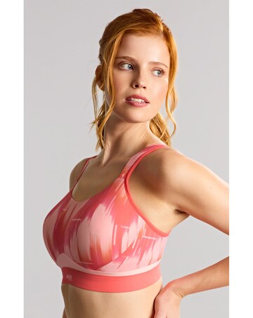 Panache Boundless Pink Abstract Moulded Non Wired High Impact Sports Bra