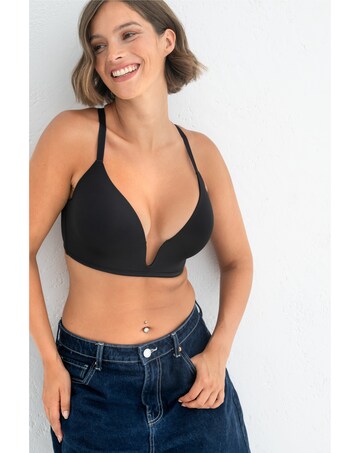 Pour Moi Definitions U Wire Plunge Low Back Push-Up Bra