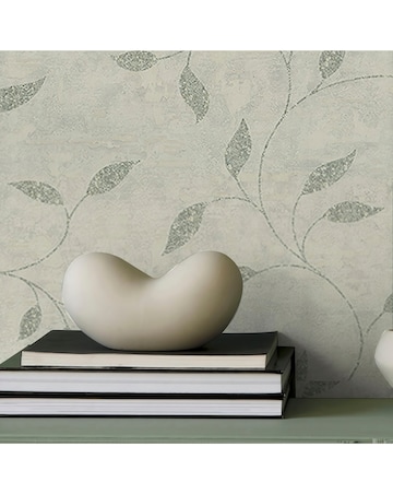 Boutique Ornamental Leaf Sage Wallpaper