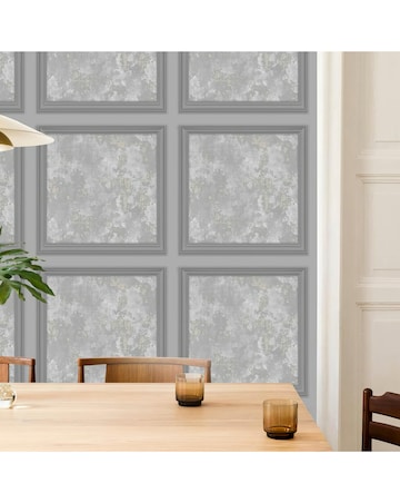 Urban Textured Panelled Wallpaper