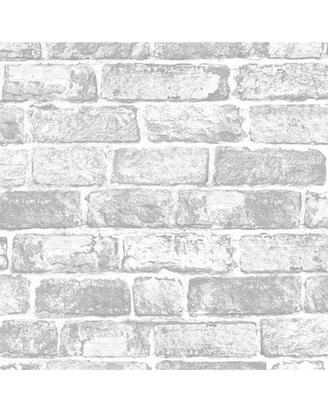 Fresco White/Grey House Industrial Brick Wallpaper