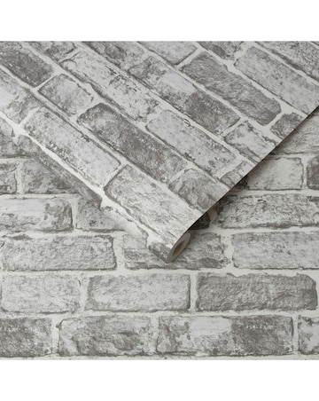 Fresco White/Grey House Industrial Brick Wallpaper