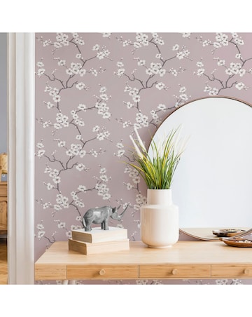 Fresco Pink Apple Blossom Floral Wallpaper