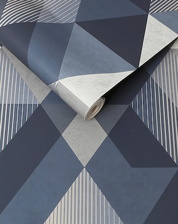 Sublime Navy Decadence Diamond Wallpaper