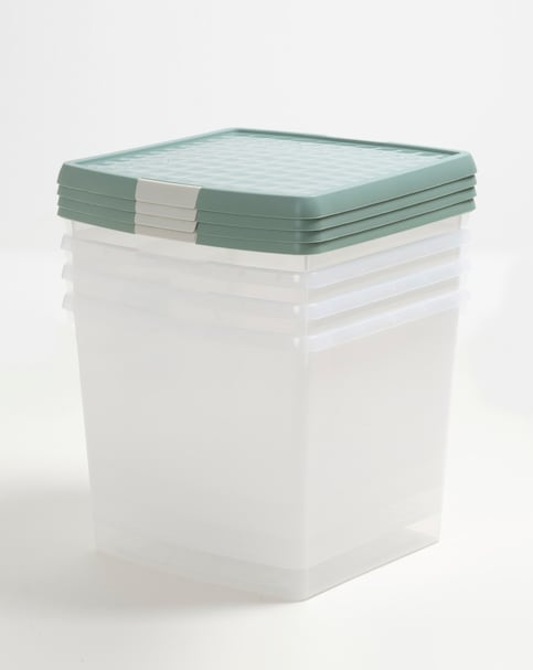 Clip Square Box&Lid Green Milieu 19753/4