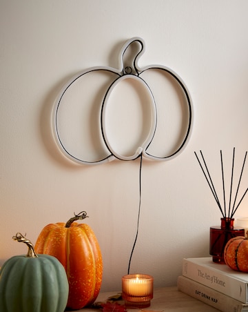 Neon Pumpkin Sign