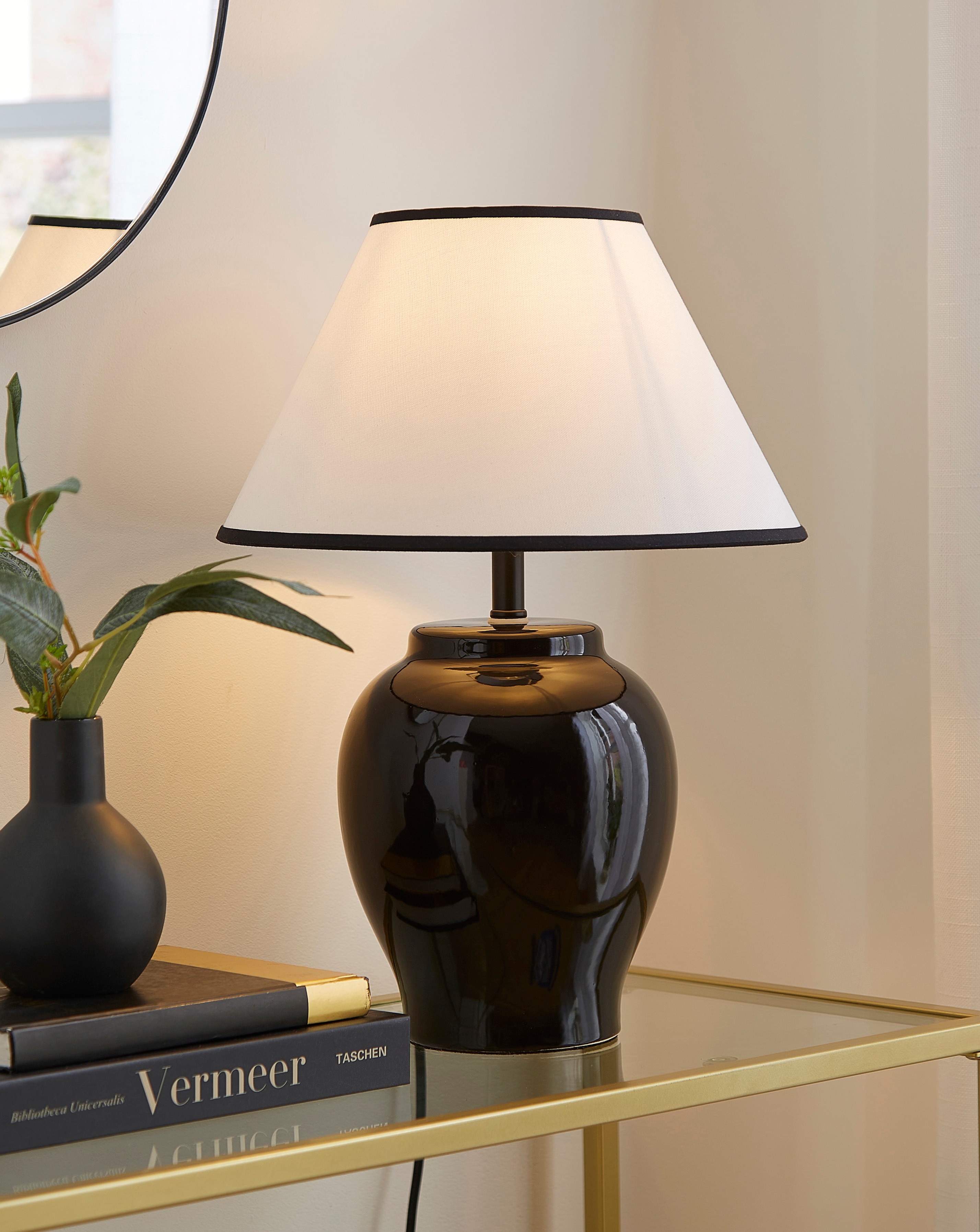 Joanna Hope Elizabeth Ceramic Black Lamp