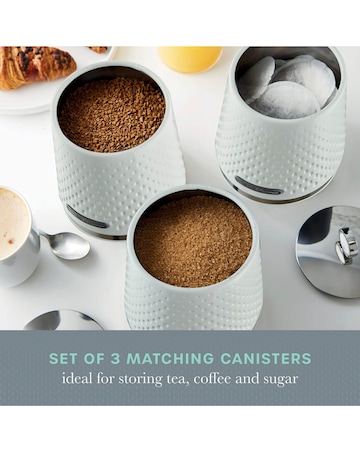 Swan Elegance Set of 3 Canisters - White