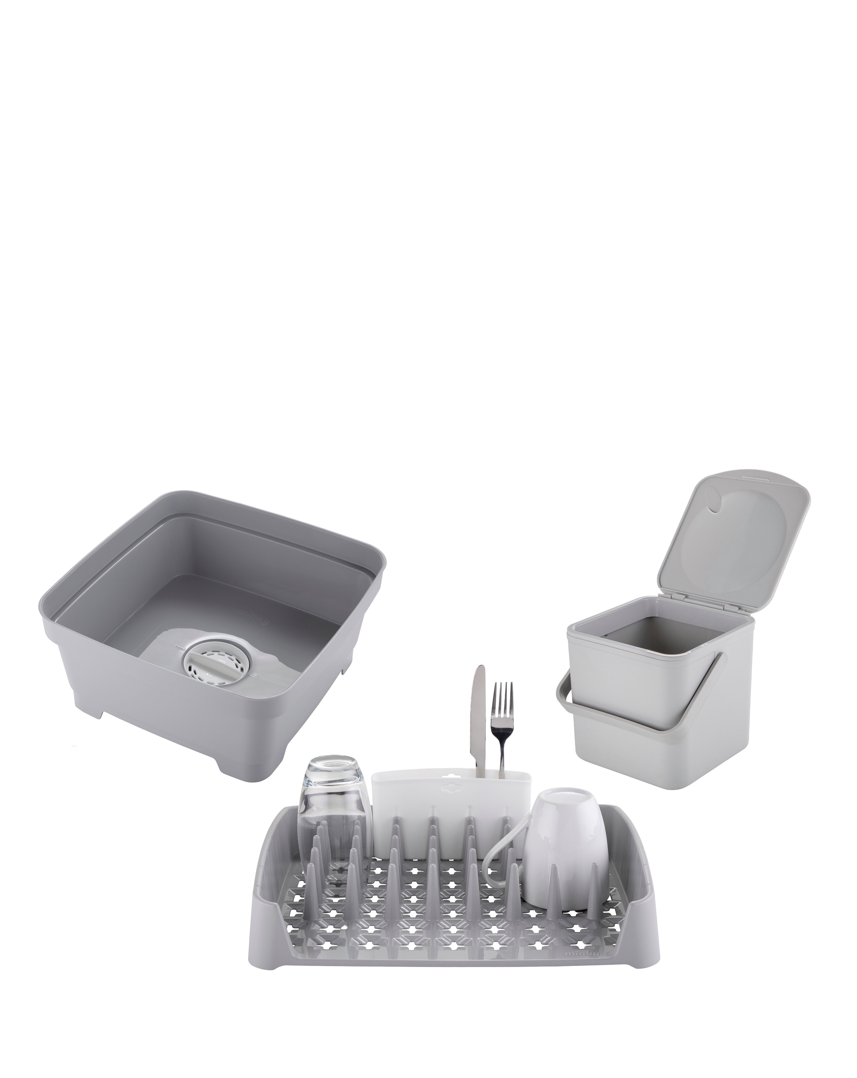 Minky Grey Kitchen Caddy Bundle