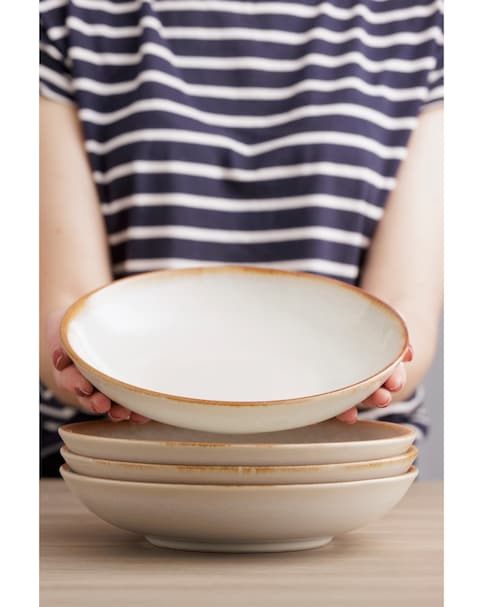 Mason Cash Cream Reactive 4 Pasta Bowls