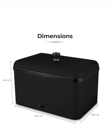 Tower Sera Bread Bin Black