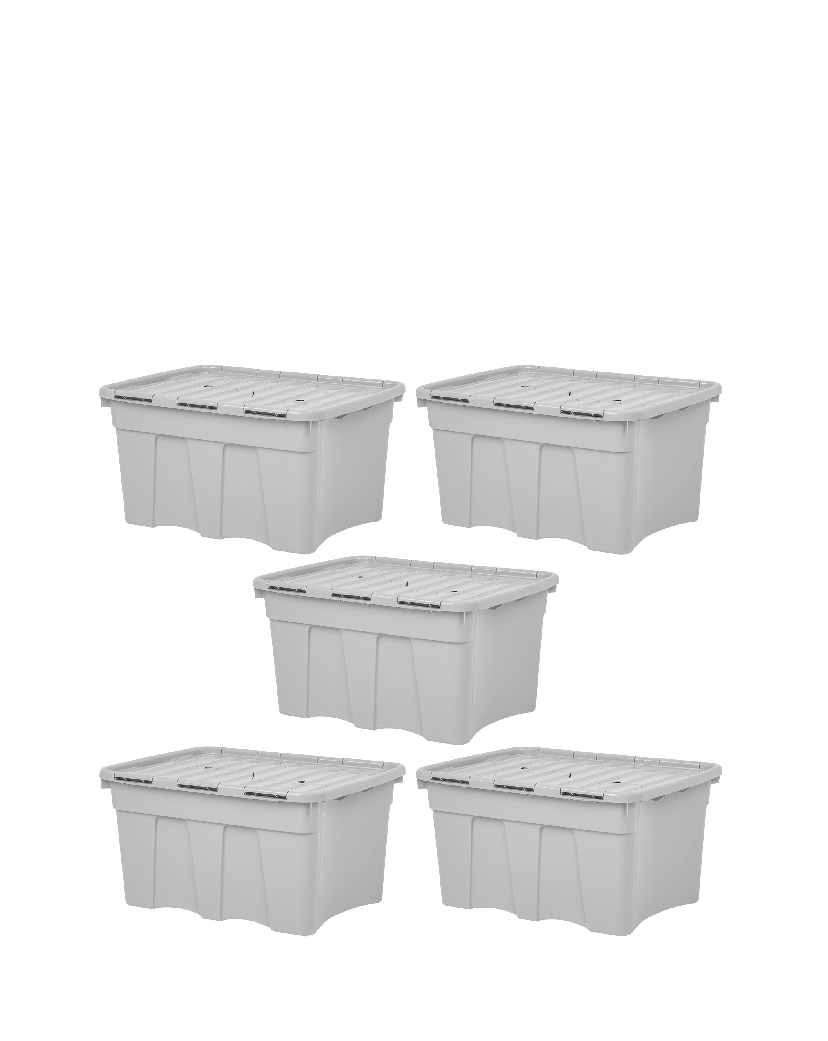 Wham Upcycled 54L Croc Box&Lid 5Pk