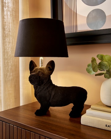 Gray & Osbourn No. 9 Flocked Dog Table Lamp
