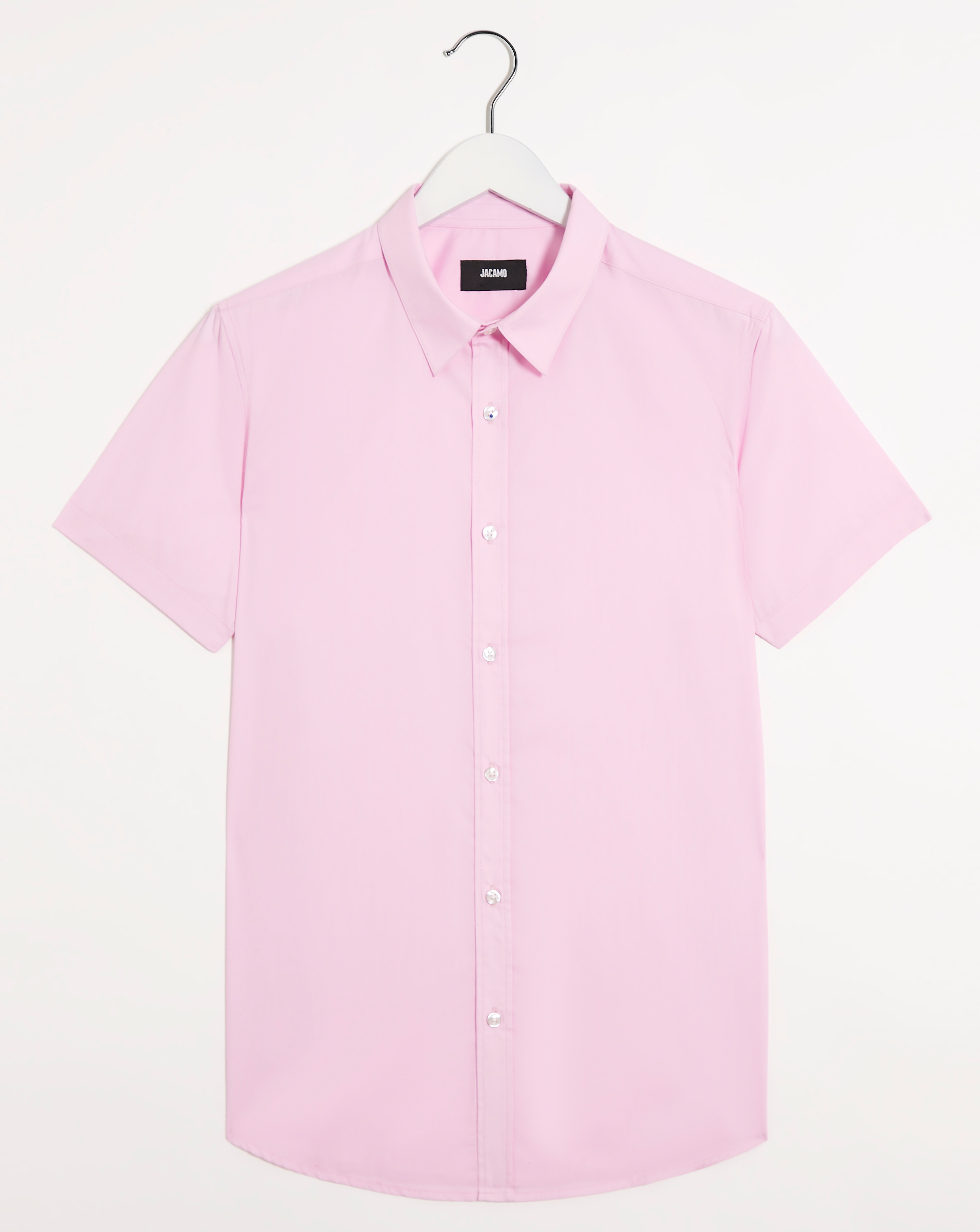 Pink Short Sleeve Formal Shirt Reg