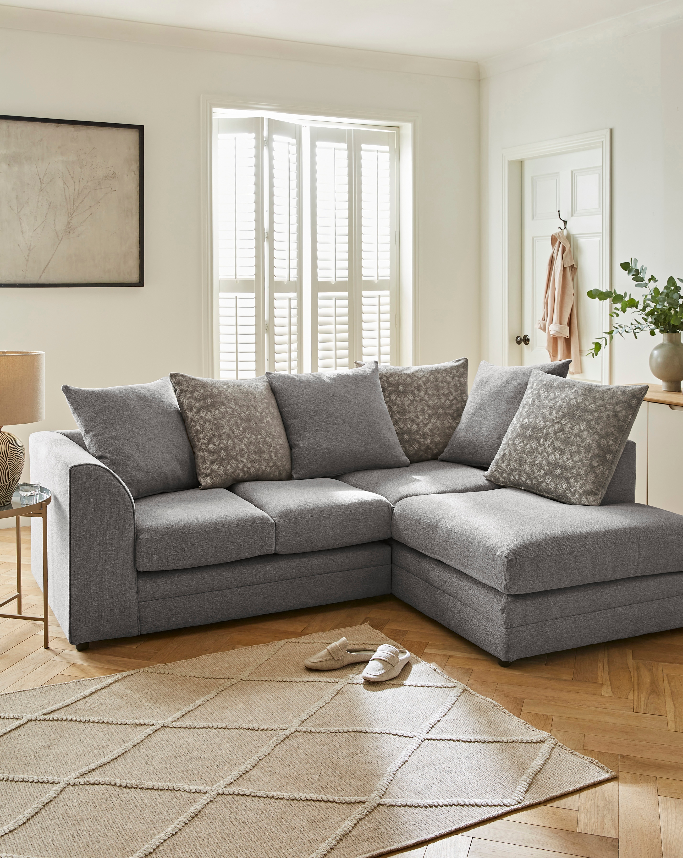 Missy Chenille Right Hand Corner Sofa