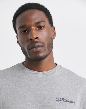 Napapijri Sovana Back Graphic T-Shirt - Grey Marl