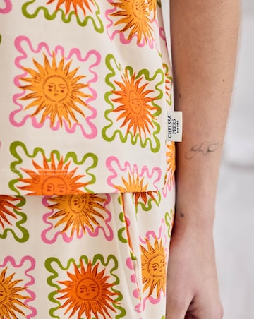 Chelsea Peers Ruched Cami with Button Side Short, Organic Cotton