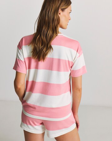 Pretty Secrets Stripe Lounge Short Set