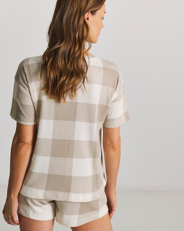 Pretty Secrets Check Waffle Lounge Short Set