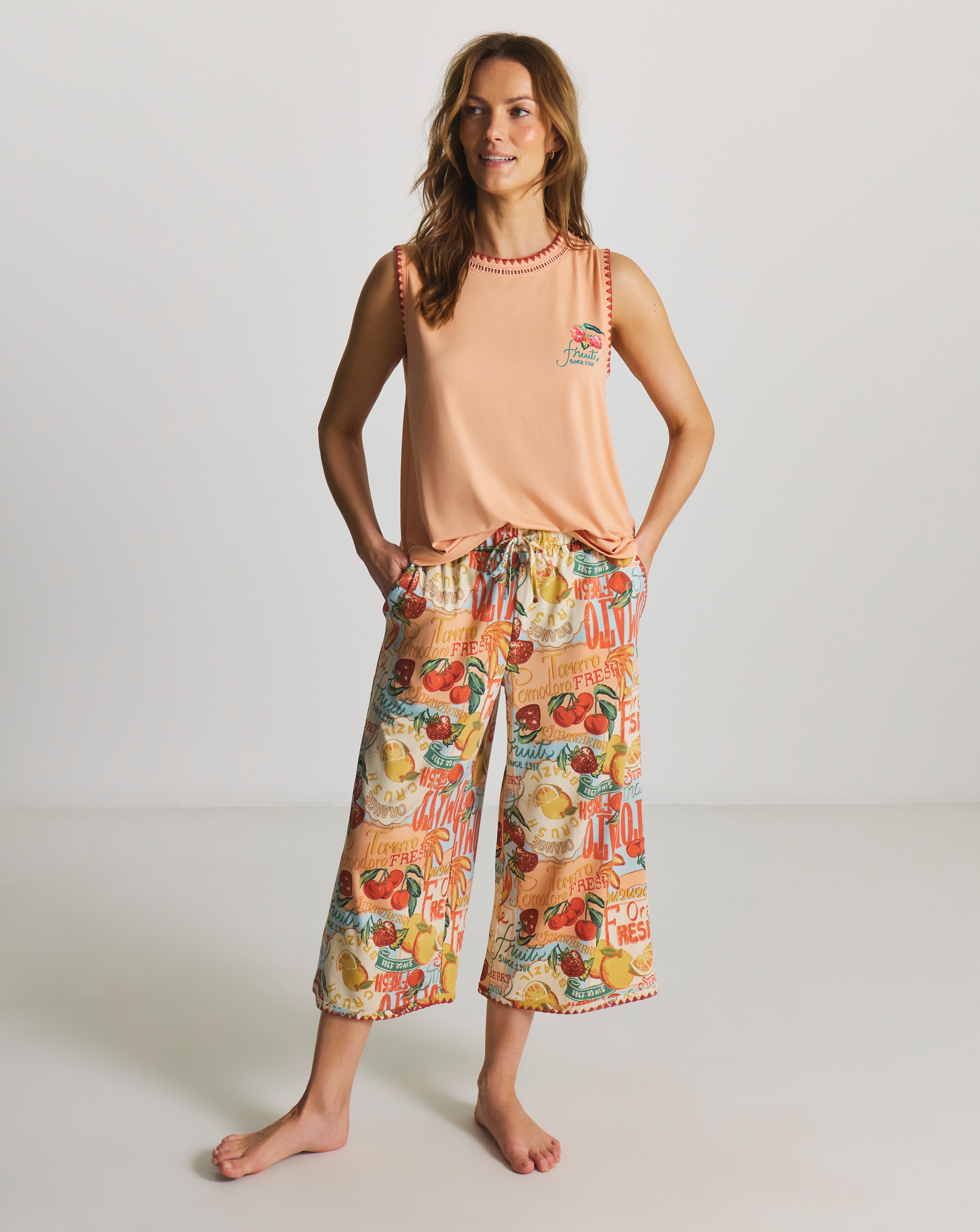 Figleaves Fruit Culotte Pyjama Set