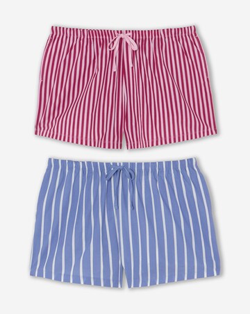 Pretty Secrets (2 Pack) Stripe Woven Pyjama Shorts