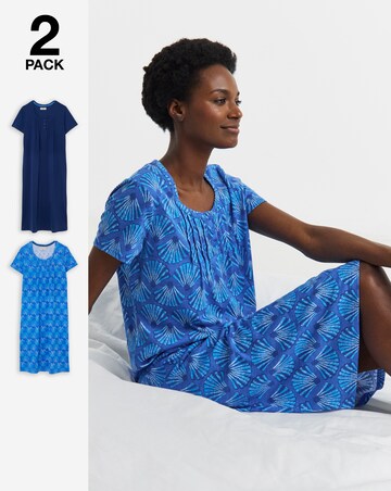 Julipa (2 Pack) Value Blue Shell Midi Nighties